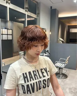 ショート パーマ 西岡 桂治のヘアスタイル