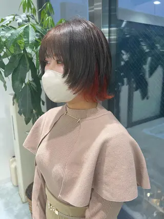 ショート カラー パーマ ヘアアレンジ メンズ キッズ ネイル マツエク・マツパ アイブロウ KANAMI 🌏のヘアスタイル