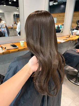 ロング カラー NANAMI🩵 大人可愛い韓国ヘアのヘアスタイル