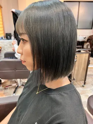 ショート カラー ヘアカラー&縮毛矯正 STAR☆RIVERのヘアスタイル