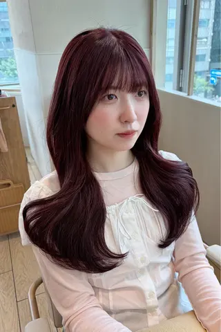 ロング 似合わせカット⌇ヘア セット⌇A i‎🤍のヘアスタイル