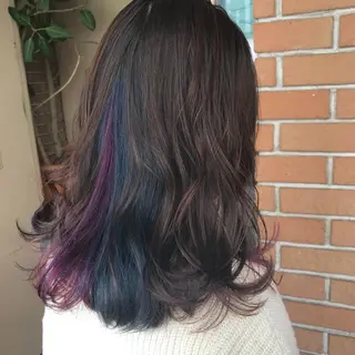 ミディアム カラー パーマ ヘアアレンジ メンズ キッズ ネイル マツエク・マツパ サロンドミルク 渋谷高比良のヘアスタイル