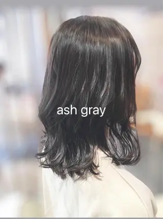 ミディアム カラー ヘアアレンジ 透明感カラー ボブ/ 直感カラー診断のヘアスタイル