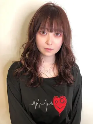 セミロング カラー ヘアアレンジ 永井 亜実のヘアスタイル