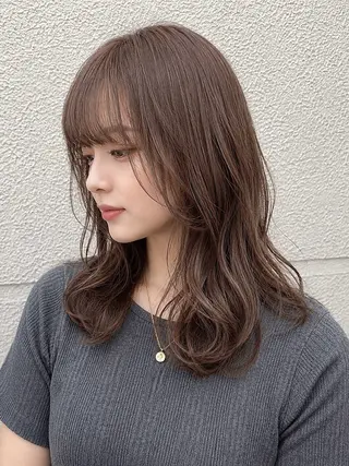セミロング Raito 博多艶カラー縮毛矯正のヘアスタイル