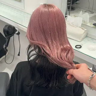 ロング カラー ヘアアレンジ ウルフカット×ハイ トーン職人🤍ゆうひのヘアスタイル