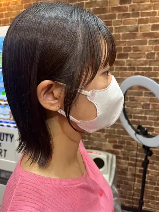 ミディアム カラー パーマ ヘアアレンジ メンズ キッズ ネイル マツエク・マツパ アイブロウ 久木原 ゆりのヘアスタイル