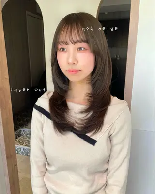 セミロング カラー 武田 清久のヘアスタイル