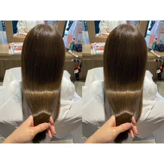 カラー 🩵盛れる顔周り/ 艶カラーemi🩵のヘアスタイル