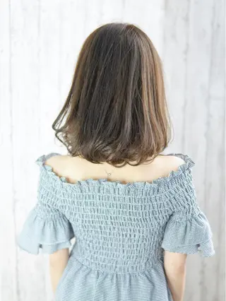 ミディアム カラー パーマ ヘアアレンジ キッズ ネイル マツエク・マツパ 永野 良一のヘアスタイル