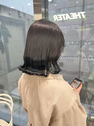 ミディアム カラー パーマ ヘアアレンジ メンズ キッズ ネイル マツエク・マツパ アイブロウ KANAMI 🌏のヘアスタイル