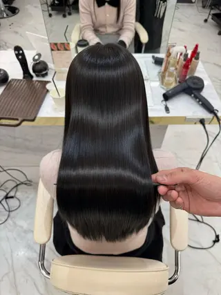 ロング カラー パーマ ヘアアレンジ 髪質改善×レイヤー 🫧松野力也のヘアスタイル