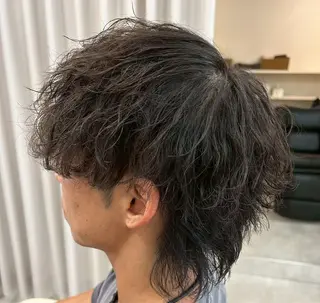 ミディアム センターパート 韓国ヘア・綾也のヘアスタイル