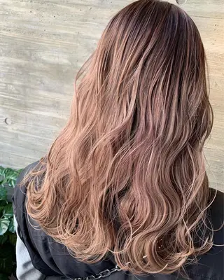 セミロング カラー 天野 開のヘアスタイル