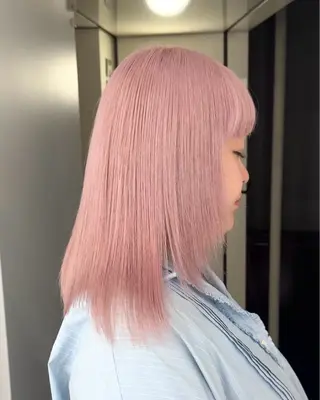 セミロング カラー ブリーチ　ハイトーン 特化🌈フジタハルキのヘアスタイル