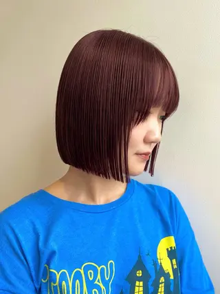 ミディアム カラー ボブ／ストレート🎀 harukaのヘアスタイル