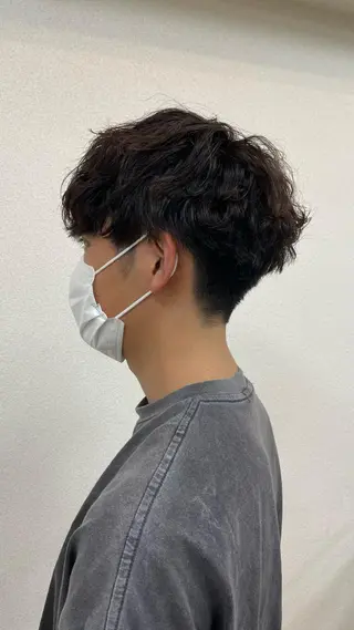 パーマ メンズ もりたみかこ 美容師お休み中のヘアスタイル