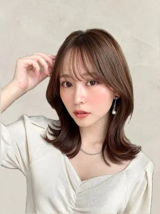 セミロング 🧡くびれヘア/前髪 顔周り🧡久原結衣のヘアスタイル