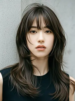 ロング ウルフカット 811 大阪梅田 ウルフのヘアスタイル