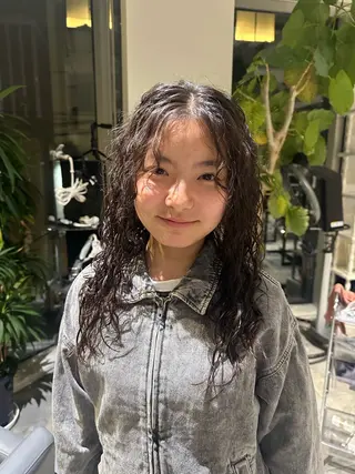 セミロング ブリーチ/パーマ nanoのヘアスタイル