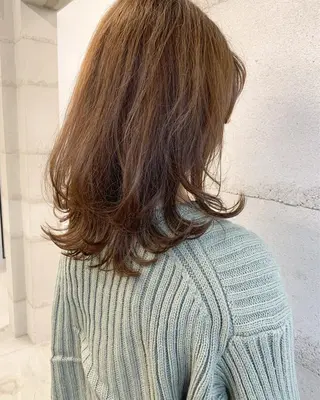 ミディアム カラー 透明感カラー✂︎ /縮毛矯正/YUKAのヘアスタイル