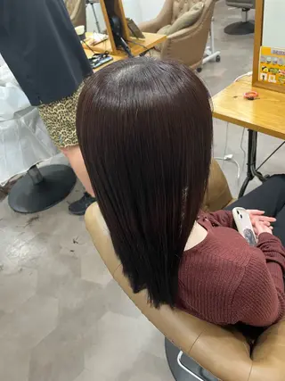 ロング 縮毛矯正⚡️カラー いいじまのヘアスタイル