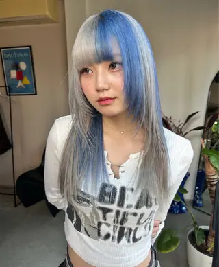 ロング カラー 梅田デザインカラー 🌈🏆ヒノキのヘアスタイル