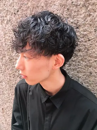 ショート カラー パーマ ヘアアレンジ メンズ ちこ .のヘアスタイル