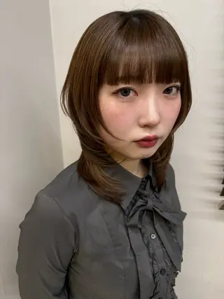 ミディアム ブリーチカラー特化 梅田中崎町/あかりのヘアスタイル