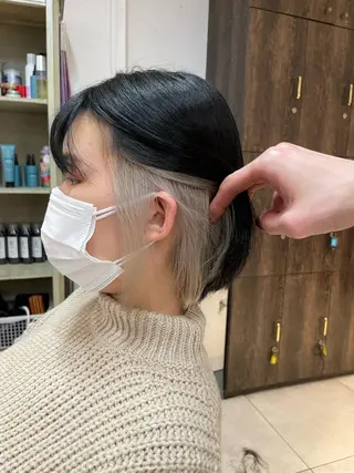 ショート カラー ブリーチ特化 ハイトーンRYOYAのヘアスタイル
