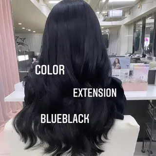 ロング カラー エクステ🩵ブリーチ 韓国ヘア🩵KAEのヘアスタイル