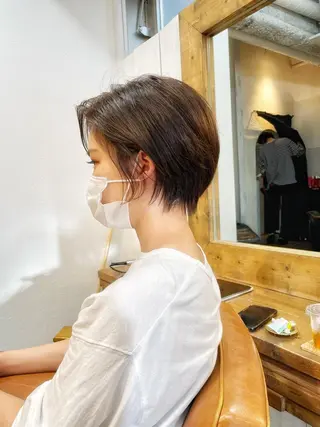 ショート カラー 👑銀座ショート/ 絶壁補正/金子涼👑のヘアスタイル