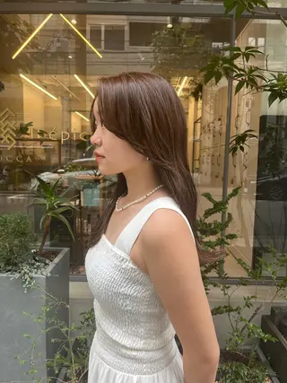 ロング カラー ヘアアレンジ 韓国好き🇰🇷 美容師MIKUのヘアスタイル