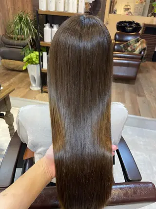 ロング カラー 髪質改善で 憧れの潤艶美髪にのヘアスタイル