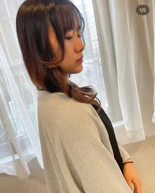 セミロング ブリーチ/縮毛矯正 ✨ミラクルクッポ✨のヘアスタイル