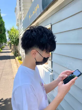 パーマ メンズ 佐藤 悠生 メンズパーマ.カットのヘアスタイル