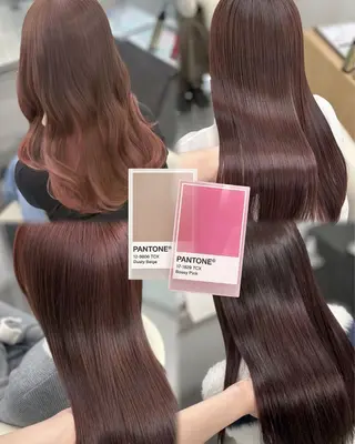 セミロング カラー 透明感カラー×顔周り mizuki🫧のヘアスタイル