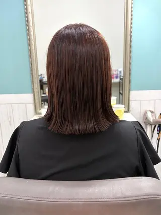 セミロング カラー よしだ まゆこのヘアスタイル