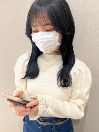 セミロング カラー 外国人対応 佐久間のヘアスタイル