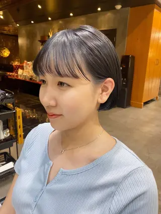 ショート カラー 透明感カラー🌿 グレージュ🐺陽介のヘアスタイル