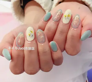 ミディアム ネイル ネイルJaol 池袋のネイルデザイン
