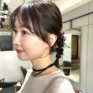 ミディアム 【顔まわり×ヘア セット】MIHO🎀のヘアスタイル