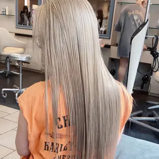 ロング カラー ✨原宿ハイトーン ブリーチ職人菊池のヘアスタイル