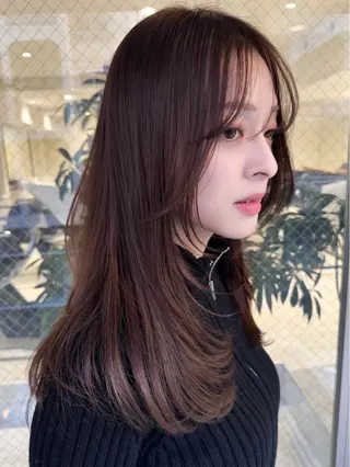 セミロング カラー ヘアアレンジ 🫧透明感カラー/ Wカラー🫧namiのヘアスタイル