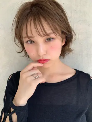 ショート カラー レイヤーボブ/ボブ 仲川和人のヘアスタイル