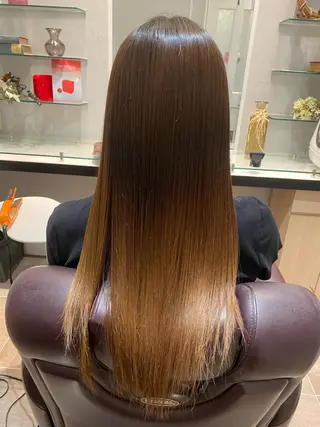 ロング 美髪矯正透明感カラー 江川 和輝のヘアスタイル