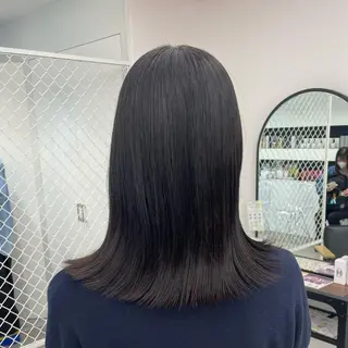 ロング カラー パーマ ヘアアレンジ メンズ キッズ ネイル マツエク・マツパ アイブロウ mona/ ストレートスタイル✨のヘアスタイル
