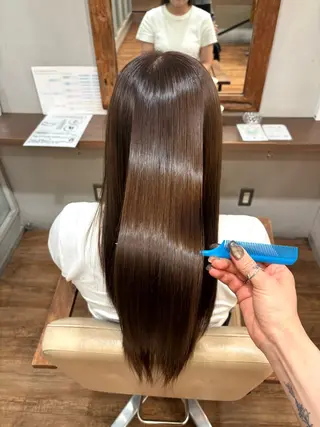 ロング あべ ゆうか🪽艶髪のヘアスタイル
