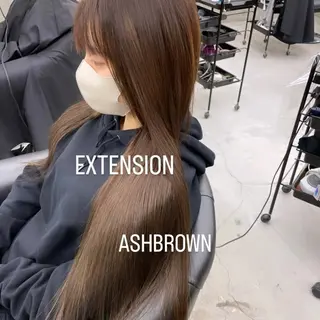 ロング カラー エクステ🩵ブリーチ 韓国ヘア🩵KAEのヘアスタイル