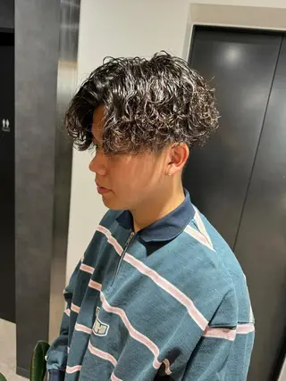 メンズ センターパート マスターかずまのヘアスタイル